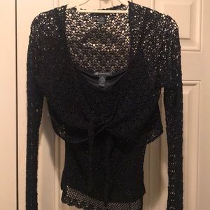 INC Black Knit Sweater Set